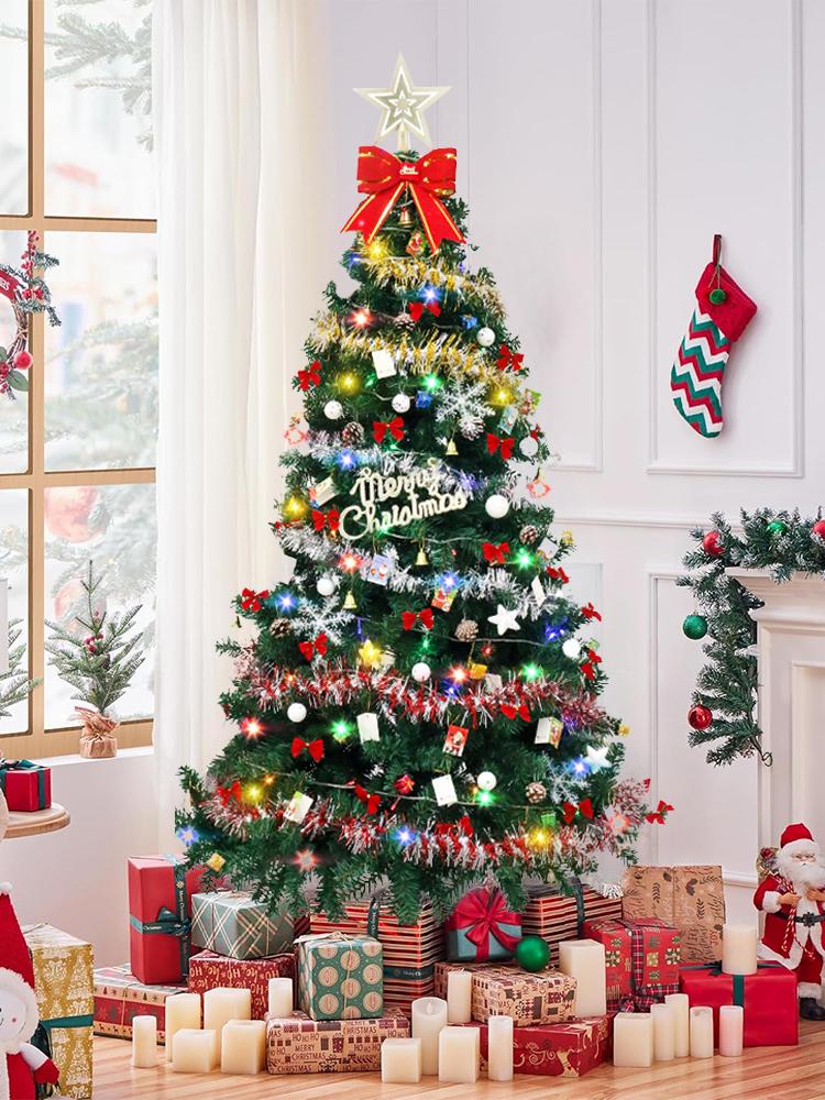 1.5m Christmas Tree Set, Simulated Christmas Tree Ornament Glowing Christmas Decoration for Shopping Mall Showcase,Home