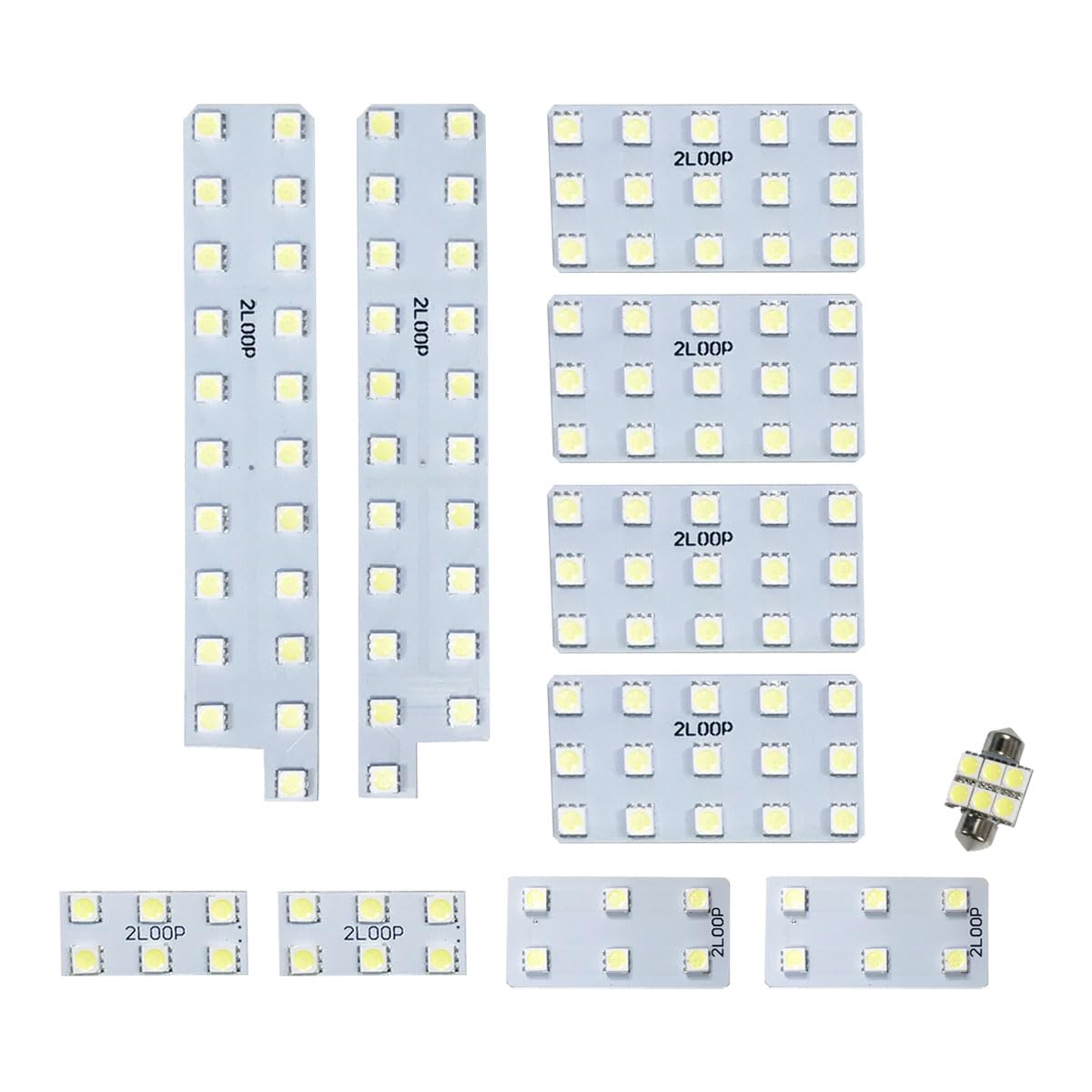 

2LOOP SMD Vellfire Alphard early and late 20 compatible with all also compatible with hybrid and LED room lamp pure white light 3-chip 11-piece,