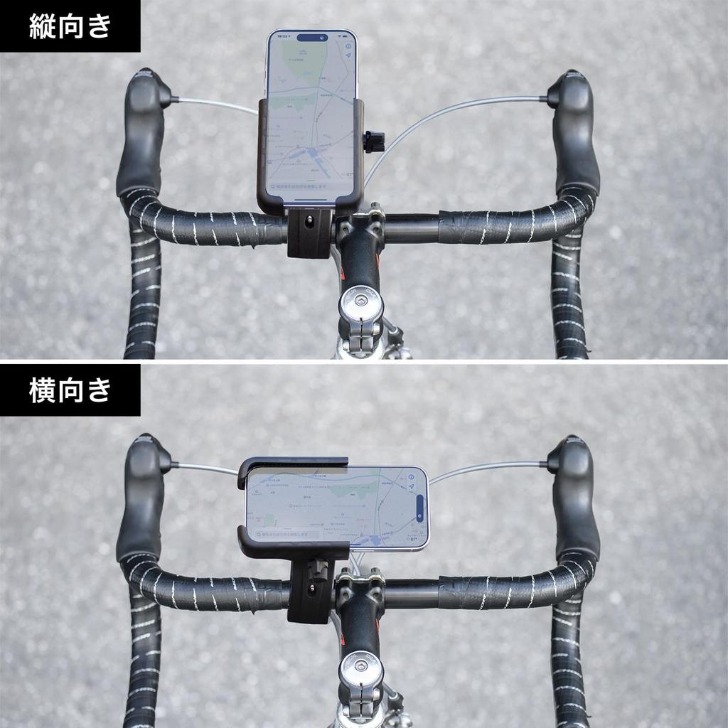 Sanwa Supply Smartphone Holder with Screw Adjustable Bicycle/Cart Clamp, Angle, Portrait/Landscape Compatible, CR-LASMP1