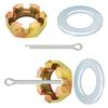 2 Sets Trailer Nut Kit For 1" Shaft Spindle, Includes 1" Shaft Spindle Nuts 1" Spindle Washers & 2.2" Long Cotter P High Strength Trailer Axle