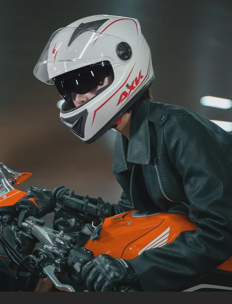 Men's Electric Bike Winter Full Helmet: Motorcycle Style, Safety Certified.