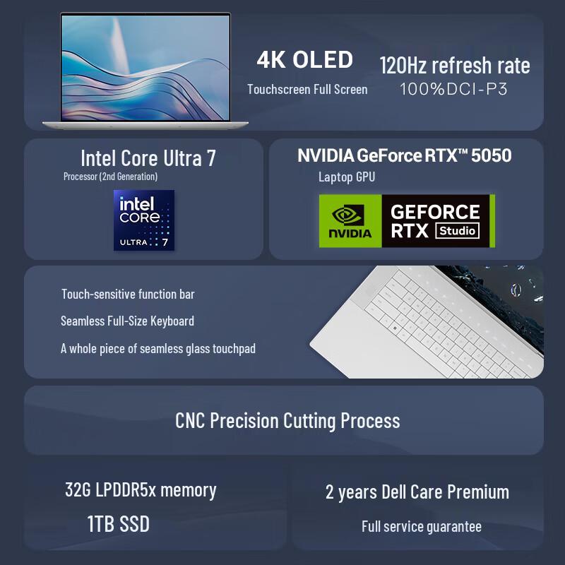 Dell XPS 16 Premium AI Laptop (CN version)