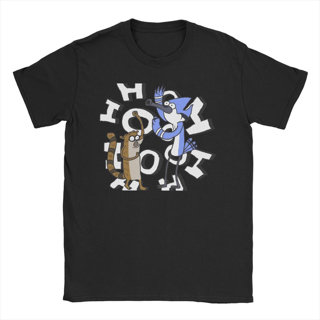 Fashion Ooooohh Mordecai Rigby Regulars Show T Shirt for Unisex Unisex 100 Cotton Tee Shirt Short Sleeve Clothes