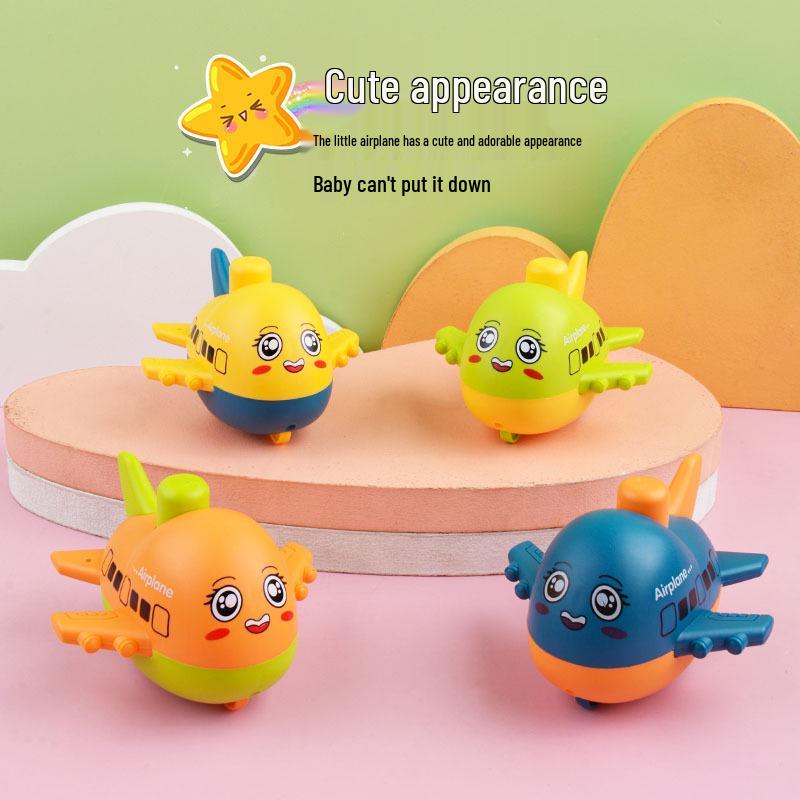 Children's Cartoon Airplane Pull-Back Toy