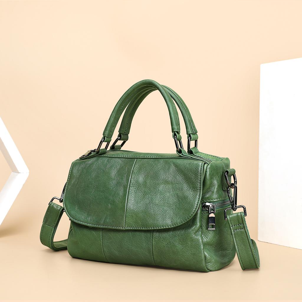 Women's Bag Large Capacity Premium Feeling First Layer Cowhide Women's Shoulder Messenger Bag Casual Handbag Women