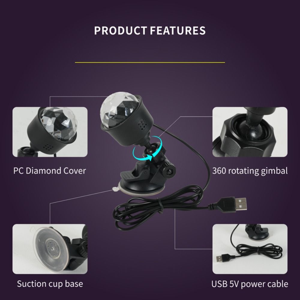 ABS Disco Ball Light USB Powered Stage Disco Light New LED Disco Light Home Party