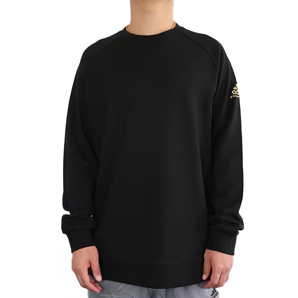 adidas Felpe Unisex Nere Logo Dorato Laterale Girocollo Moderato Altro adiCSTL05-BG