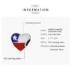 WOSTU 925 Sterling Silver Heart-shaped Chilean Flag Charm Bead Pendant Fit Original 3mm Bracelet Women Jewelry