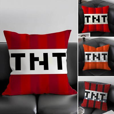Гра T-TNT Блок Вибух Наволочка Плюшева Тканина М'яка Двосторонній Друк Диван Тепла Зима Дім Подарунок Наволочка