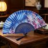 Er Qing Ancient Chinese Hanfu Dance Fan: Portable Silk Fan for Women