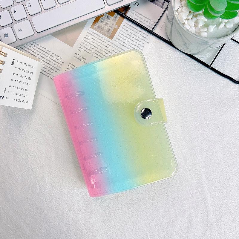 A7 skaidrus PVC 6 skylių laisvai lapų nešiojamojo kompiuterio papildymo dangtelis