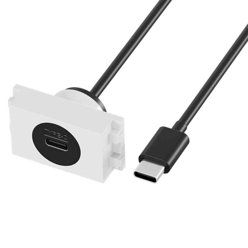 Waterproof USB C Panel Mount Cable Plug And Play Support Fast Charging &Data Transmission For Various Electronics