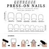Square False Nail French Tip Press on Nail Full Cover Fake Nail Independence Day Glues on Nail Patriotic False Nail