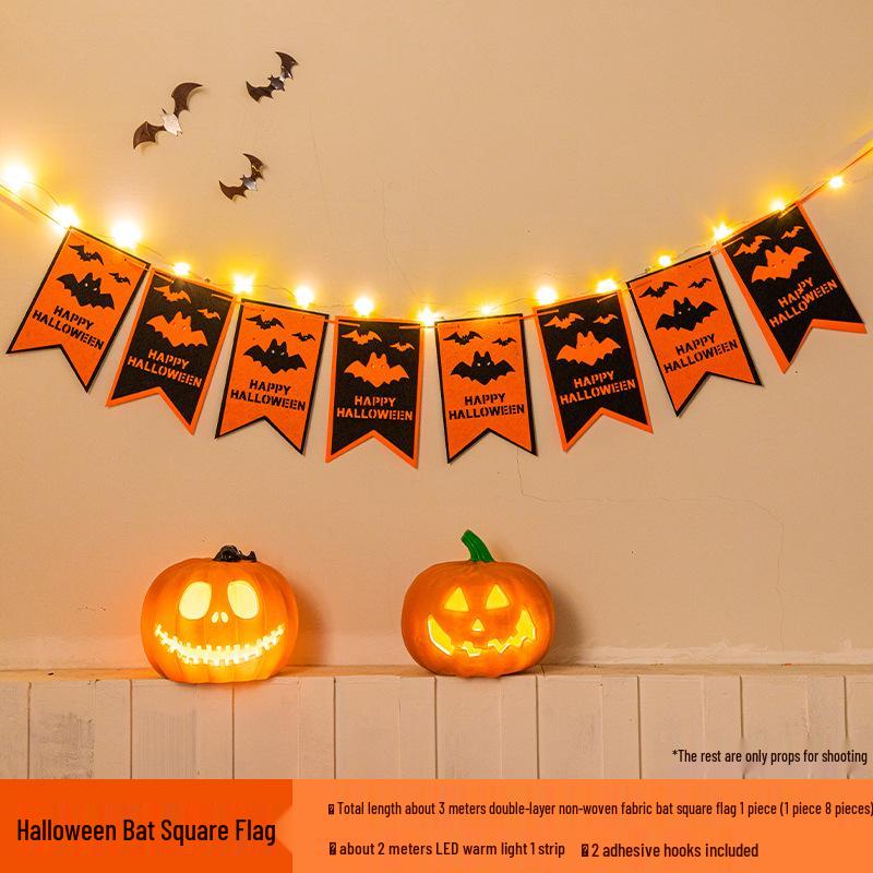 Luminous Halloween Party Pumpkin Bunting Decoration for Mall and Store Events
