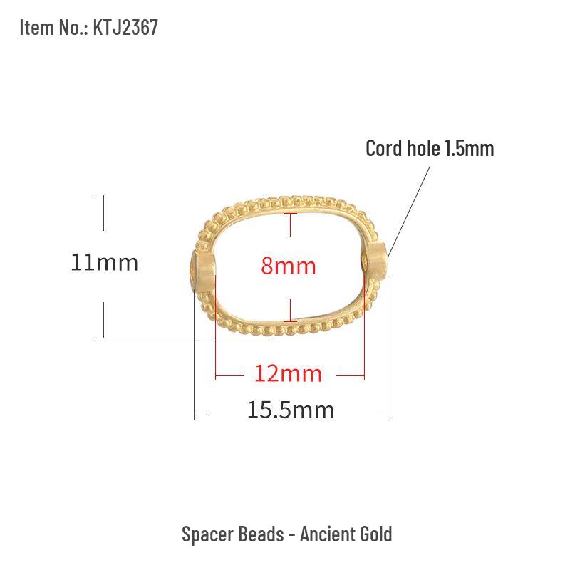 

Ancient Gold Sterling Silver S925 Beaded Handmade DIY Bracelet Accessory