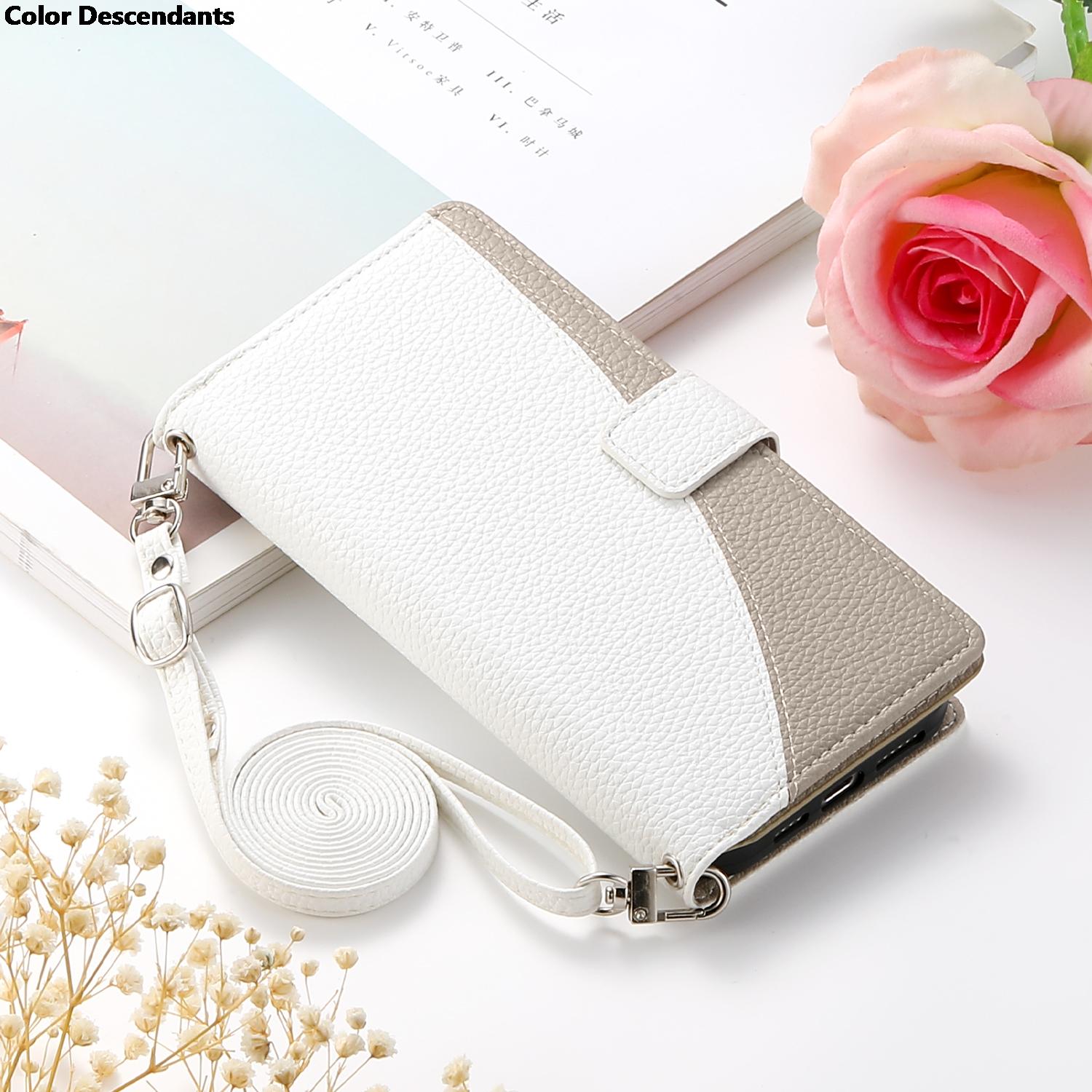 

Crossbody Leather Card Holder Phone Case For Honor X9C X8C X9B X8B X6B X9A X6A X40 X50 X50I Magic 7 5 Lite Wallet Flip Cover Honor X40 бежевый