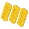 30PCS 16MM Blank Dice Set Plastic Rounded 6 Sided Dice Cubes For Game Party Fun DIY Sticker Math Teaching Yellow