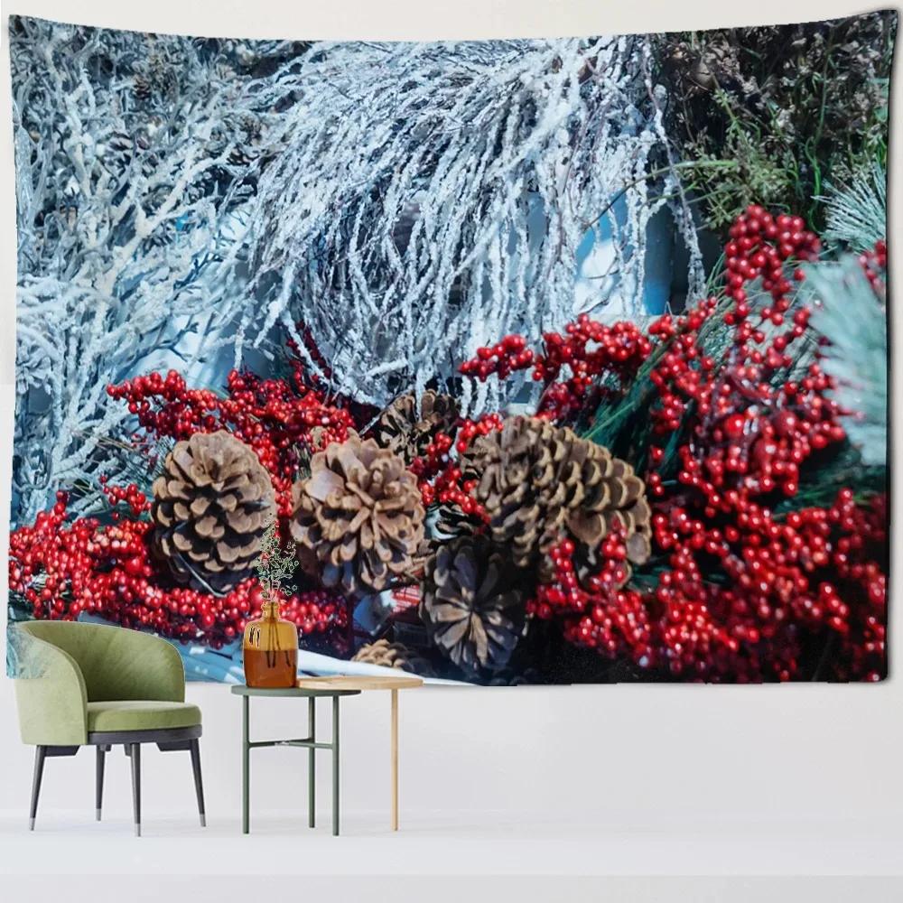 Christmas Tree Landscape Pattern Tapestry Bedroom Living Room Home Christmas Wall Decoration