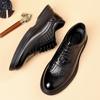 Classic Brand Men's Brogue Shoes Luxury New Banquet Dress Shoes Men's Leather Business Casual Shoes Thick Sole Anti Slip