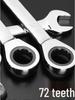 Industrial Ratchet Quick-Open Spline Combination Wrench for Auto Repair