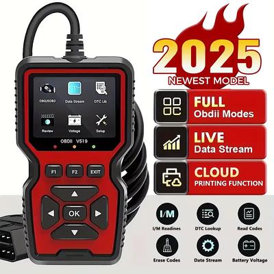 Araç OBD2 Tarayıcı Teşhis Aracı V519 Çok Dilli OBDII Araç Voltaj Test Cihazı Motor Arıza Kodu Tarayıcı Araç Kod Okuyucu