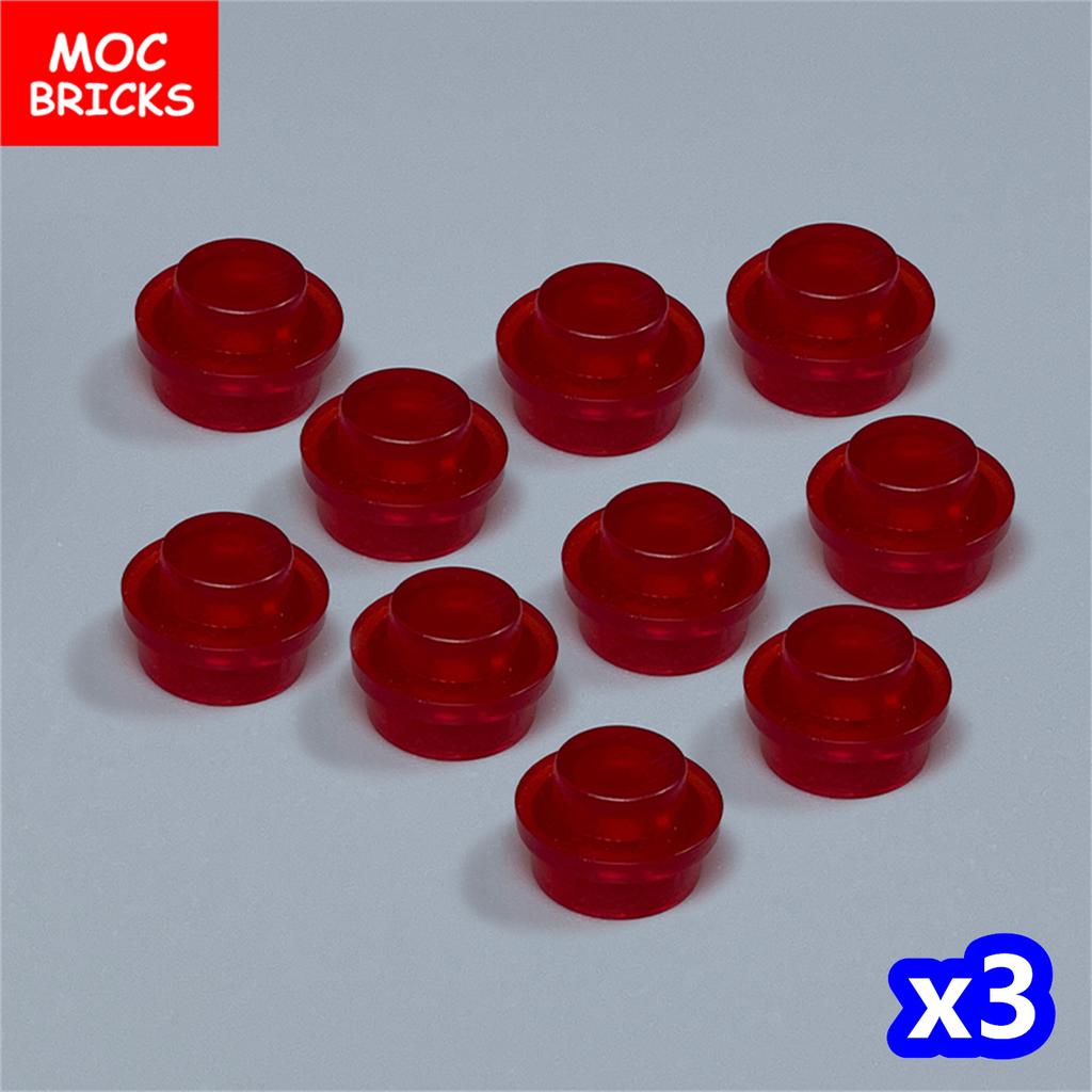 30 pezzi/lotto Mattoncini MOC Piatto Trasparente Rotondo 1x1 Scena Lago Oceano Fiume 30057 4073 Giocattoli Educativi da Costruzione Regalo per Bambini