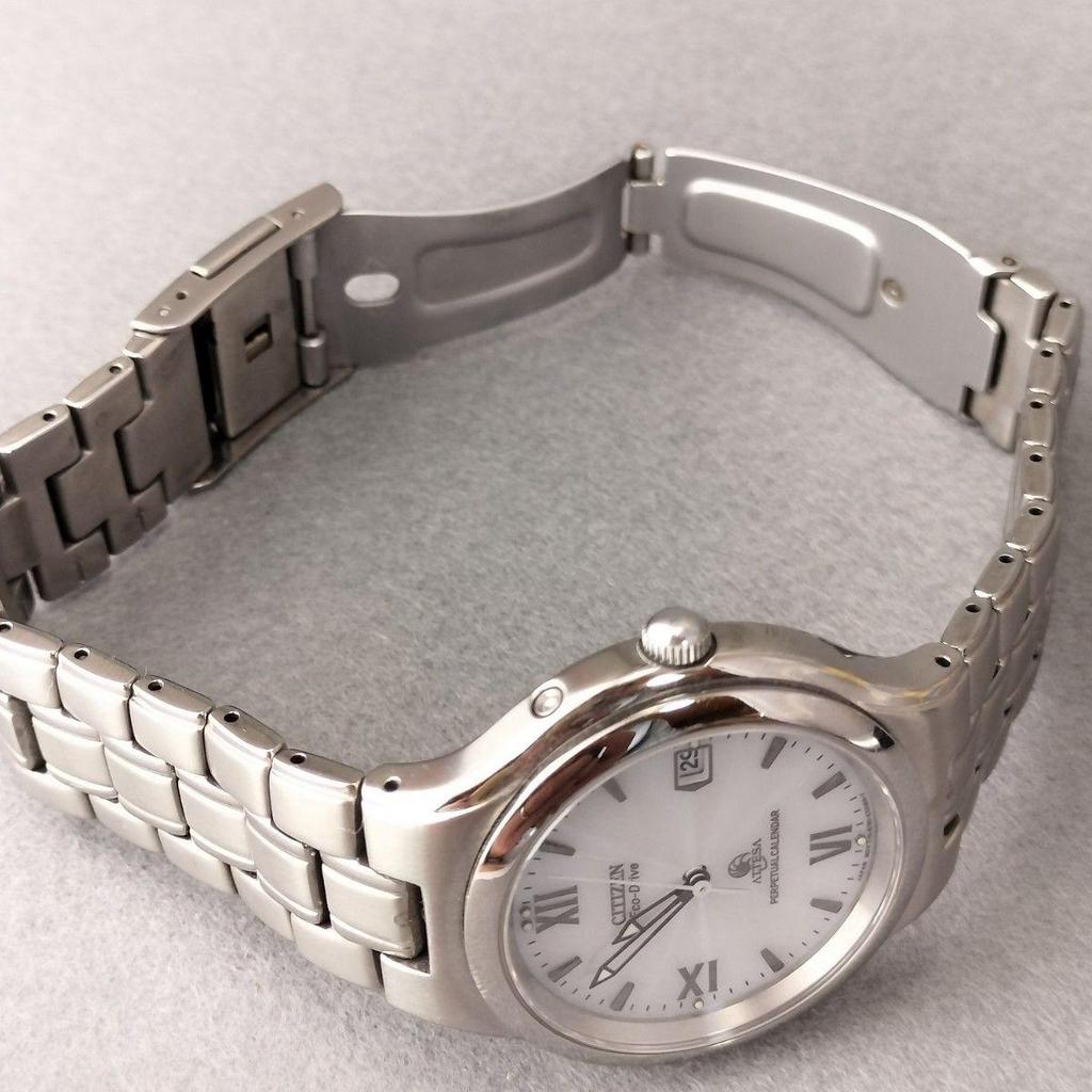 Used [Working Item] CITIZEN Atessa Eco Drive Perpetual Calendar Watch E760-K17691 Solar Titanium