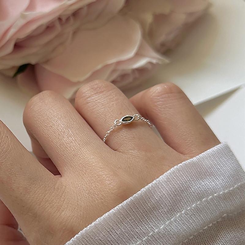 Foxanry Creative Pull Ring For Women Girls Minimalist New Fashion Elegant Sweet Multicolor Zircon Anniversary Party Jewelry Gift