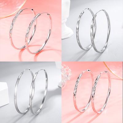 Earrings Circle Fashion Temperament Autumn and Winter Jewelry European and American Light Luxury High Sense Atmospheric Earrings