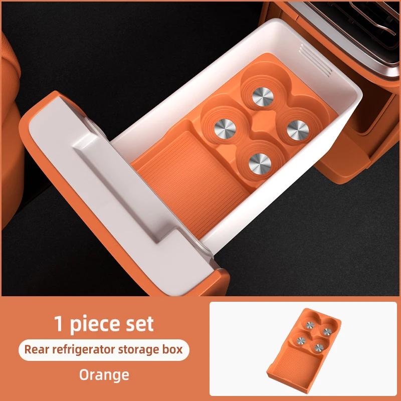 For AITO M8 5/6Seat 2025 2026 Center Armrest Second Row Fridge Storage Hidden Box Silicone Protective Mats Cup Holder Organizer