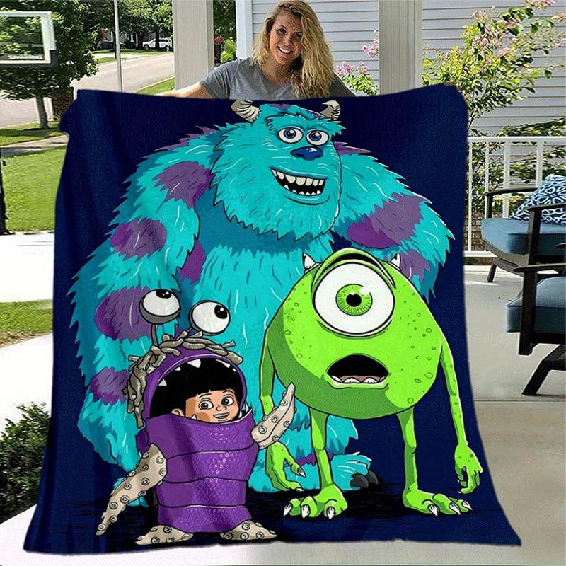 1pc Monsters, Inc. Printing Blanket - Soft, All-Season Throw for Office Blanket, | Personalized Gift with Adorable Cartoon Design
