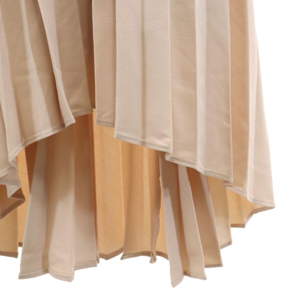 Unused Rienda Maxi Length 2-way Design Pleated Skirt S Beige Women Used