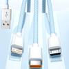 240W 3-in-1 USB-C & Micro USB Fast Charger for iPhone Samsung Xiaomi Poco - High Speed Multi-Device Cable