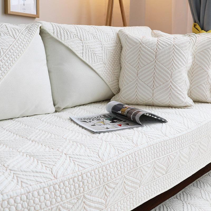 Cotton Four-Season Sofa Cushion Universal Non-Slip Pure Cotton Simple Modern High-End Fabric Seat Cushion Double-Sided  Direct Sales