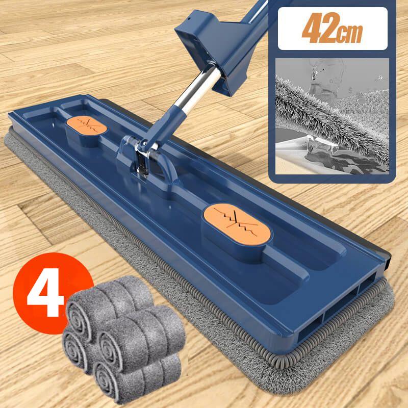 42cm Flat Mop No Need To Hand-wash Floor Squeeze Mop Lazy Mop Absorbent Flat Mop Wet & Dry Absorbent Mop Cleaning Tools