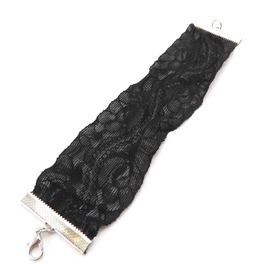 Les Trésors De Lily [J8727] - Designer Bracelet 'Carmen' Black Lace