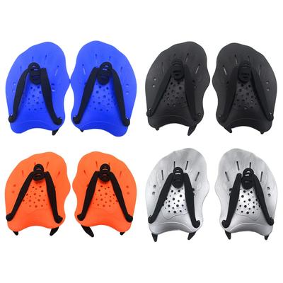 1 Pair Swimming Training Hand Paddles with Adjustable Straps Swim Hand Fin Flipper Hand Webbed Gloves for Adults Kids