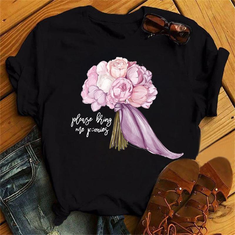 Piękne dziewczyny z lat 90., nadruki damskie, modne koszulki z okrągłym dekoltem, zabawne, estetyczne, graficzne, nadruki damskie, ubrania damskie