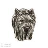 Yorkshire Terrier, Yorkie I  - Silver-plated Dog Brooch, Elegant Pin, Jacket Lapel Decoration by Art-Dog Brand