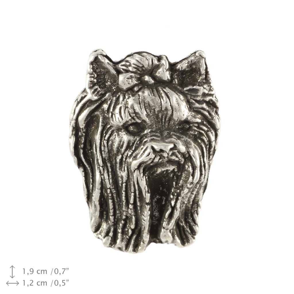 Yorkshire Terrier, Yorkie I  - Silver-plated Dog Brooch, Elegant Pin, Jacket Lapel Decoration by Art-Dog Brand