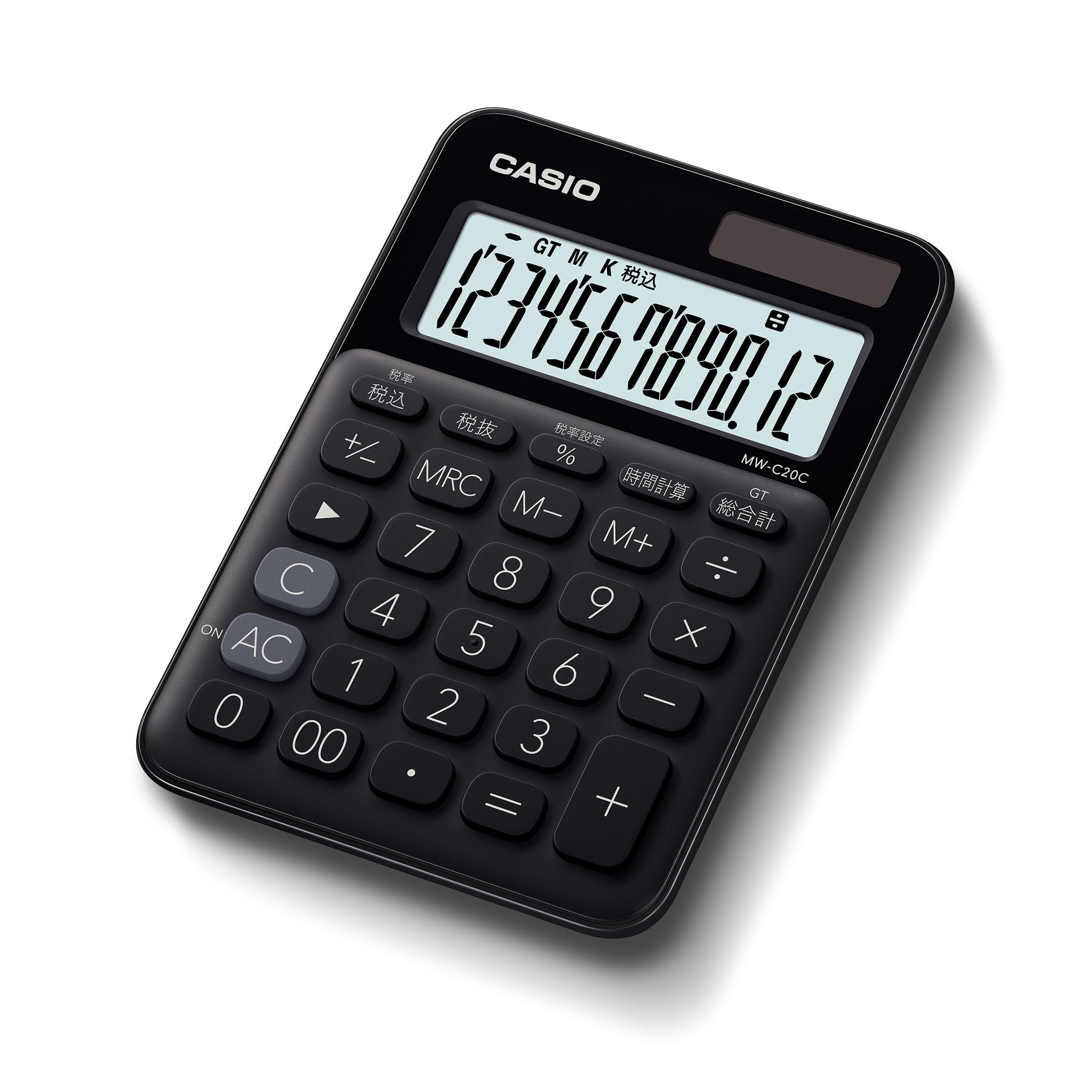

Барвистий калькулятор Casio Black 12 Digit Mini Just Type MW-C20C-BK-N чорний