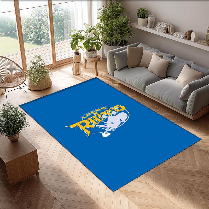 Leeds Rhinos Crystal Velvet Carpet Soft Anti?Slip Floor Mat Comfortable Home Living Room Bedroom Decor Rug