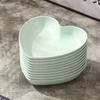 10Set of romantic heart-shaped plates, thick, durable, and reusable, suitable for cakes, donuts, chips, small breads, and afternoon tea snacks.