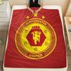 Man Utd Print FlAannel Blanket, High Quality Comfortable for All Seasons, Home Decor, Warmth and Comfort
