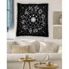 Indian Consigners Altar Cloth Zodiac Astro Witchcraft Alter Tarot Spread Table Cloth Wiccan Spiritual Sacred Cloth (Zodiac Silver)