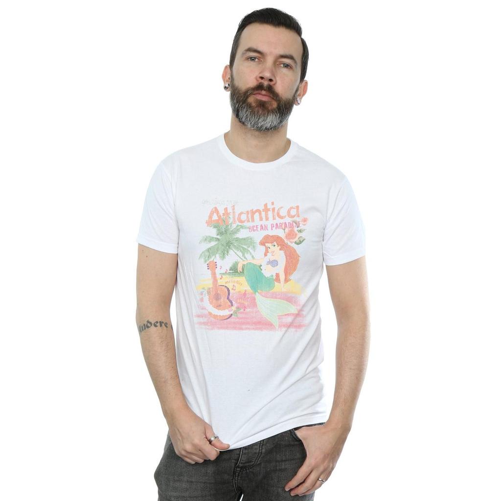 Disney Mens The Little Mermaid Greetings From Atlantica T-Shirt