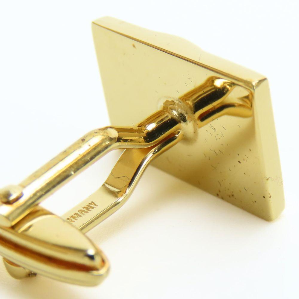 Used LANVIN Cuffs Metal Gold Gray Plating