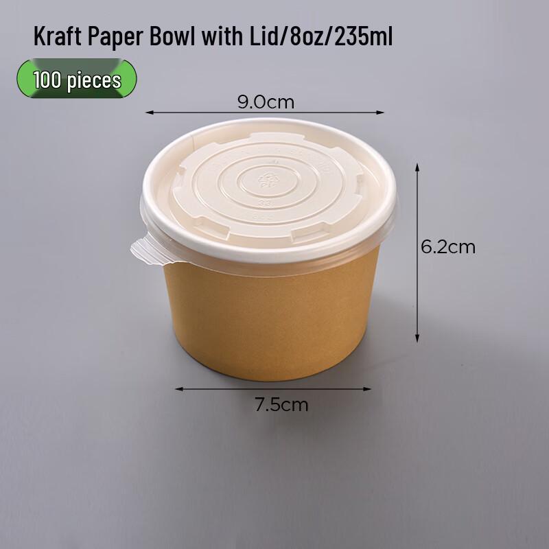 

Одноразовые бумажные контейнеры для еды на вынос с крышками