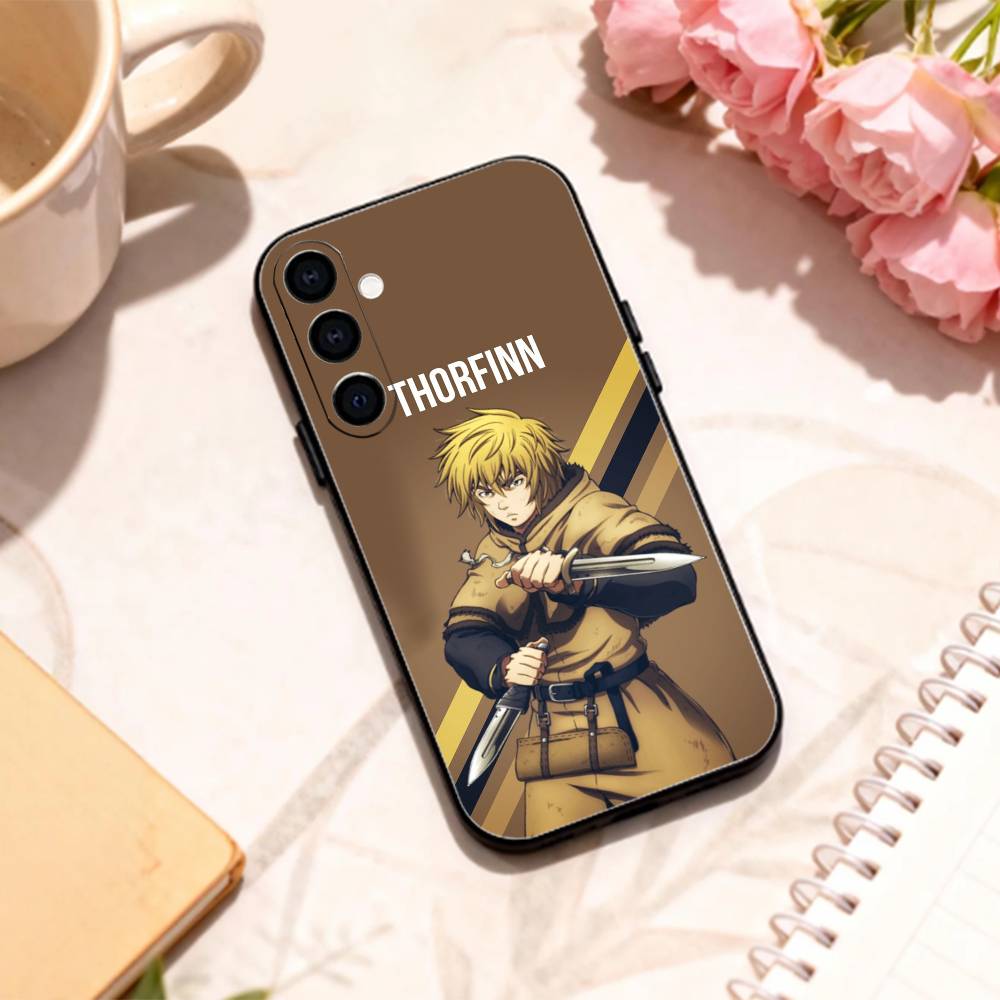 Viking V-Vinland Saga phone Case For Samsung Galaxy A73,A72,A71,A70,A53,A52,A51,Others Soft Black Shell