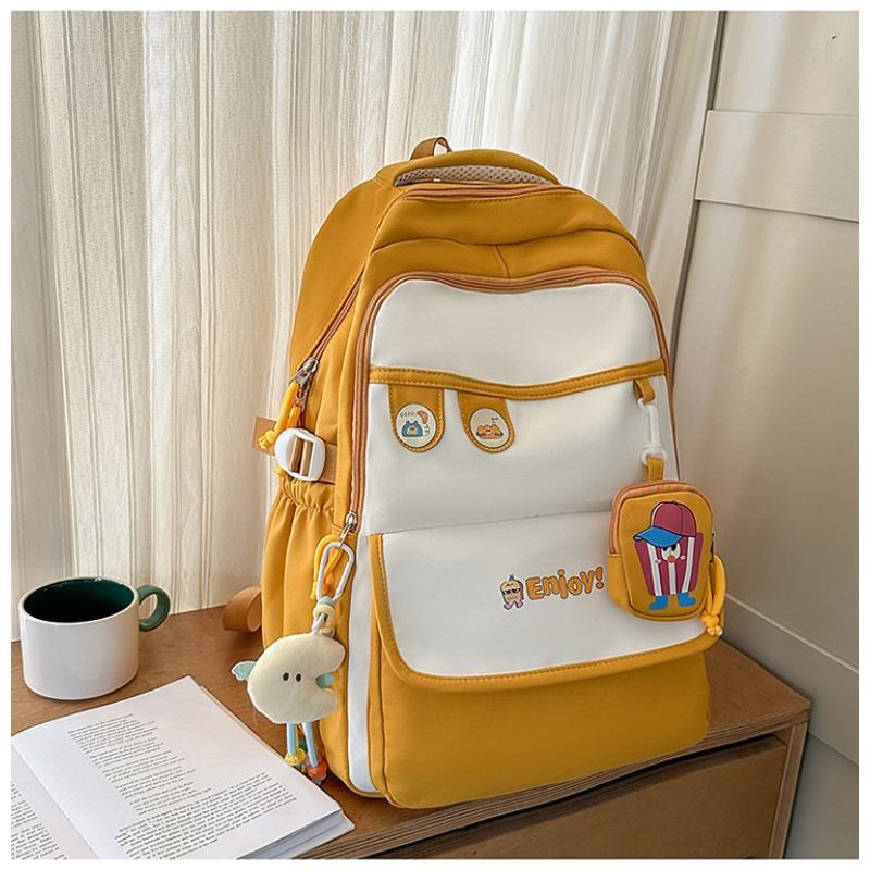 The new schoolbag is high-value, fresh and sweet, candy-colored backpack, lightweight and large-capacity backpack for junior high school students.